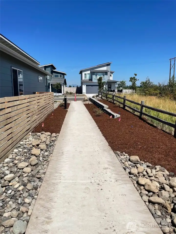 Common walkway to the community park