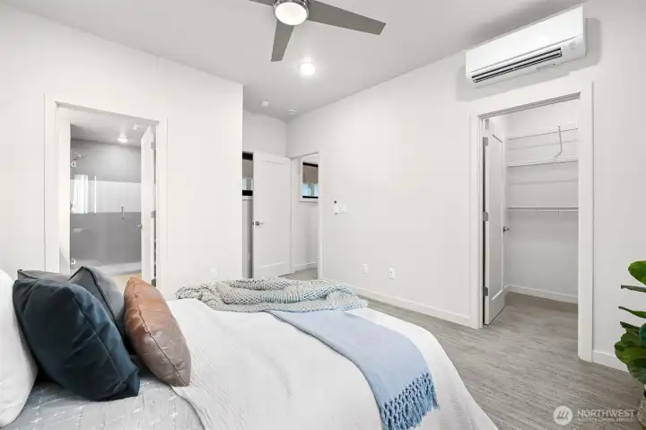 Spacious walk-in closet offering ample storage