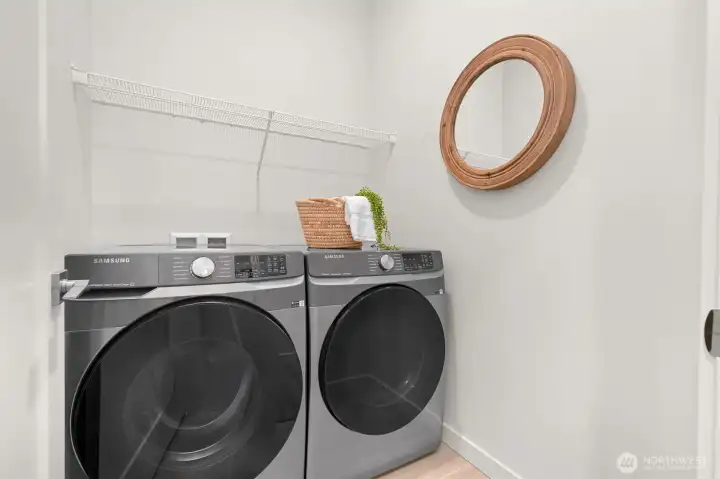 Conveniently located upstairs laundry room