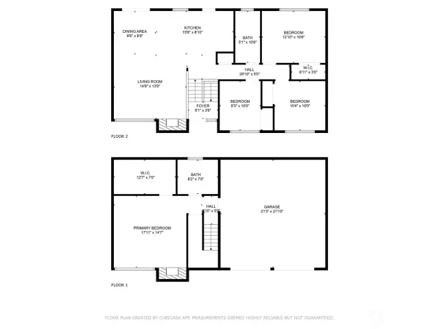 Upper and Lower level floor plans