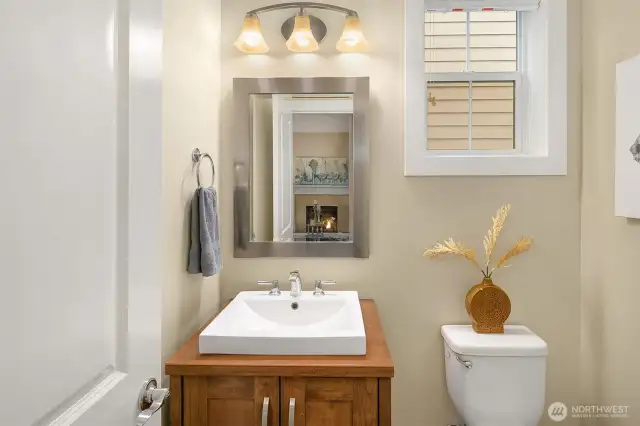 Half bath on the main level.