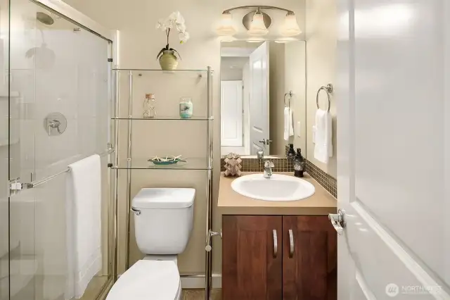 3/4 bath.