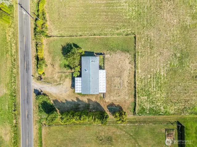Only a small portion of the land is used for the home and yard right now.