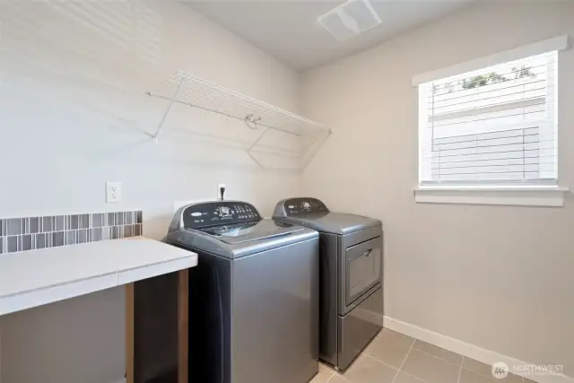 Laundry Room Conveniently Located Upstairs
