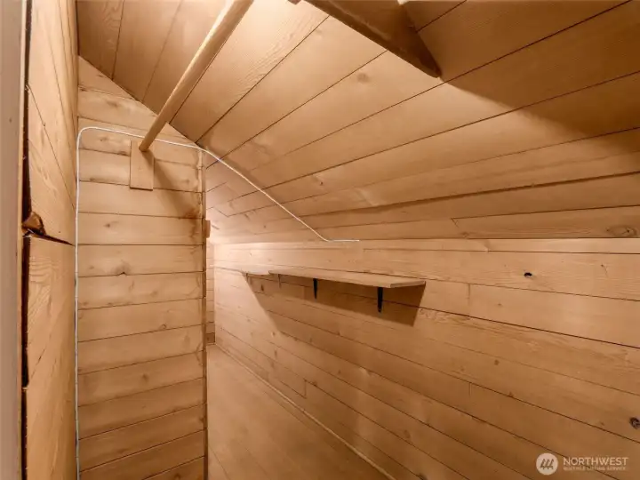 Cedar Lined closet upstairs