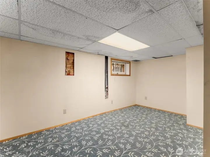 Finished den/office in lower level
