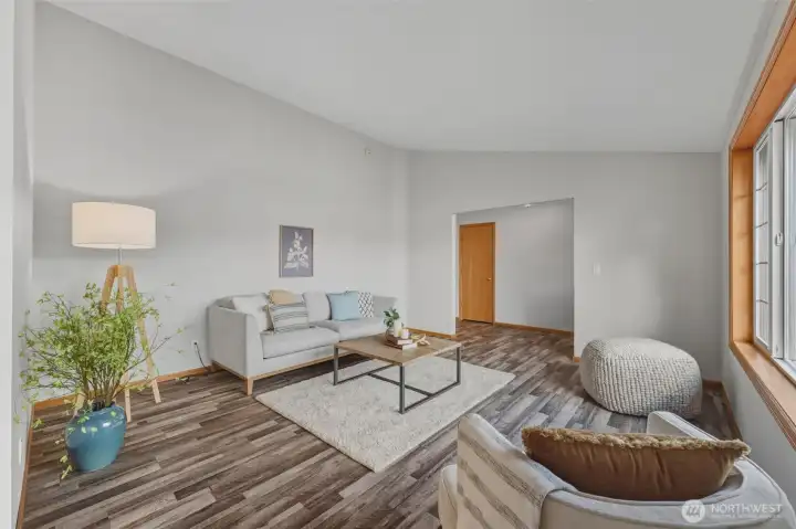 Another view of the lovely living room. So welcoming and light!