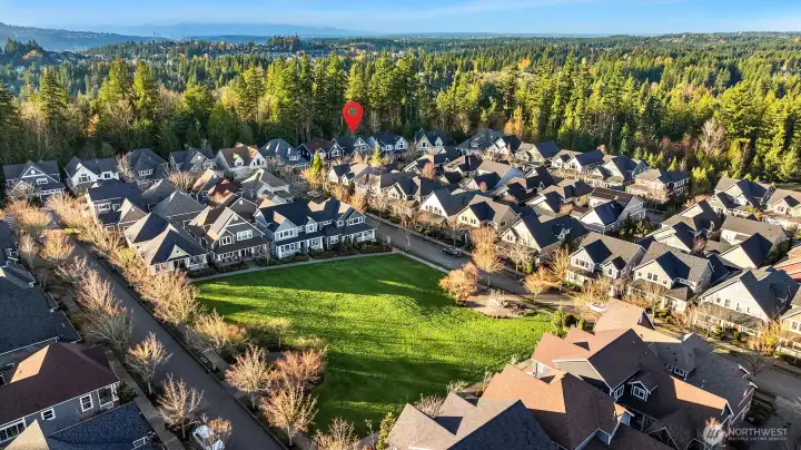Dahlia Park is quiet, connected to trails and parks with sidewalks and street parking.