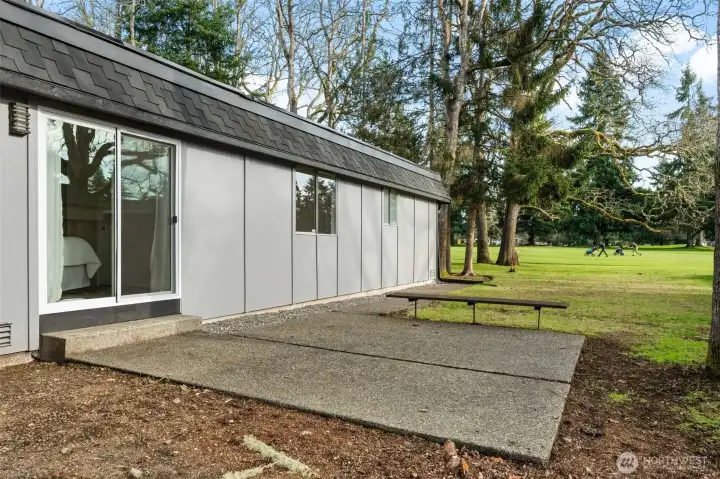 Private patio off bedroom