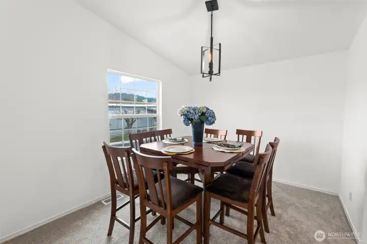Spacious dining room