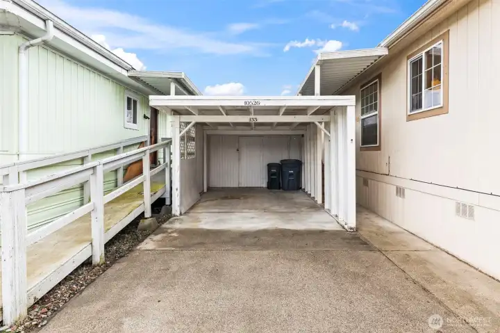 Carport for covered parking!