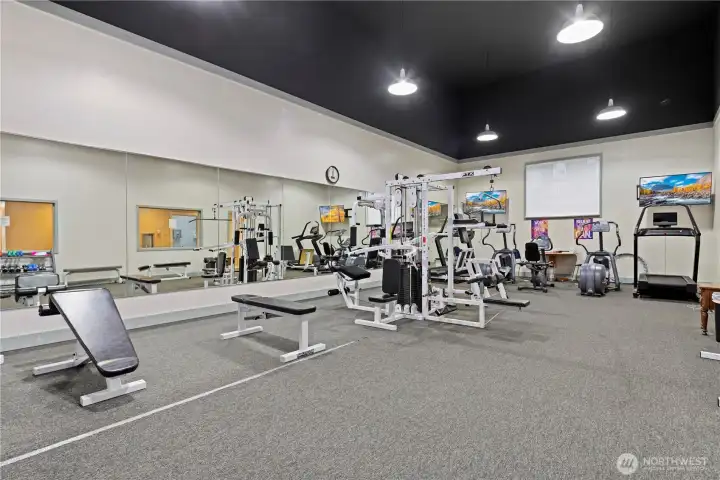 Cabana Gym, yoga room, community pantry