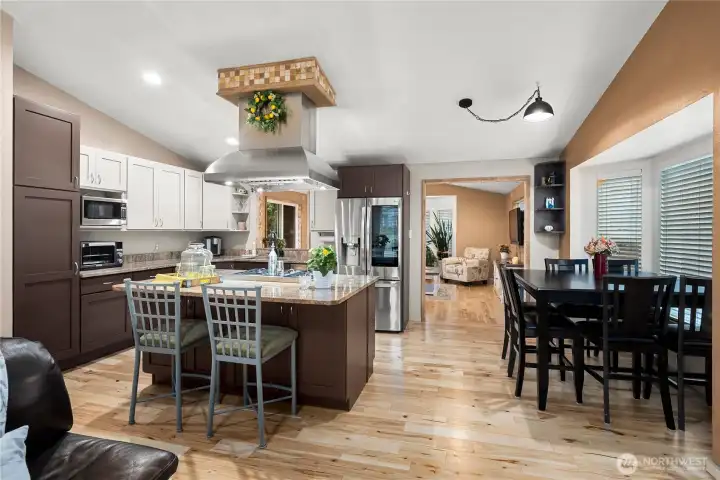 Step from the kitchen into the fully permitted family room addition.