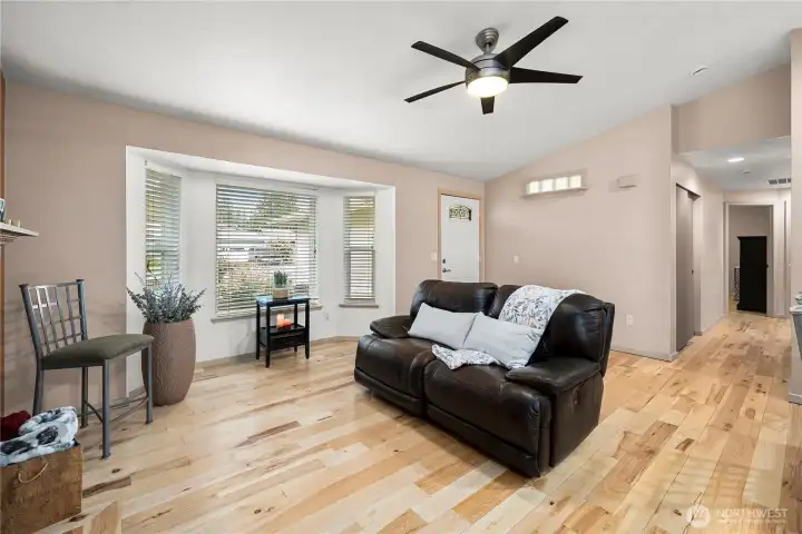 Bedrooms conveniently accessed from the living room, offering an easy, open flow.