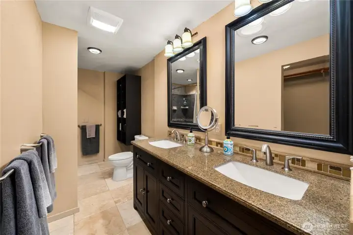 Expanded primary suite's private bath.