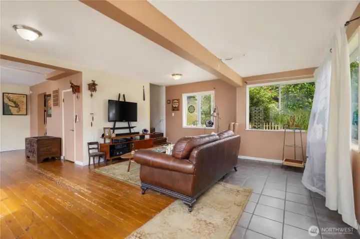 Plants thrive in this sun filled room