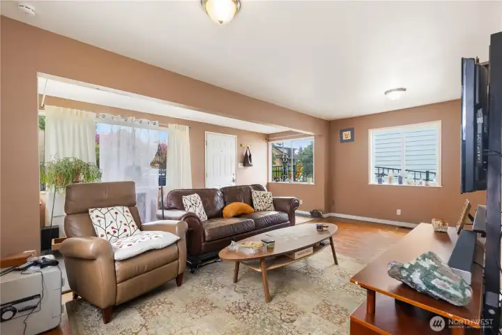 Living Room view from bottom stairs