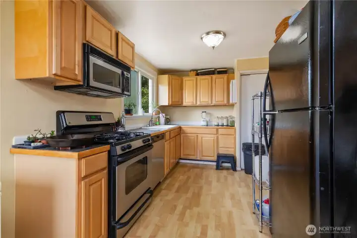 Kitchen view from back door