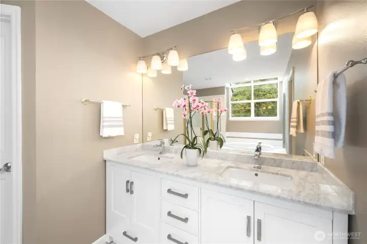 Primary bath with double sink