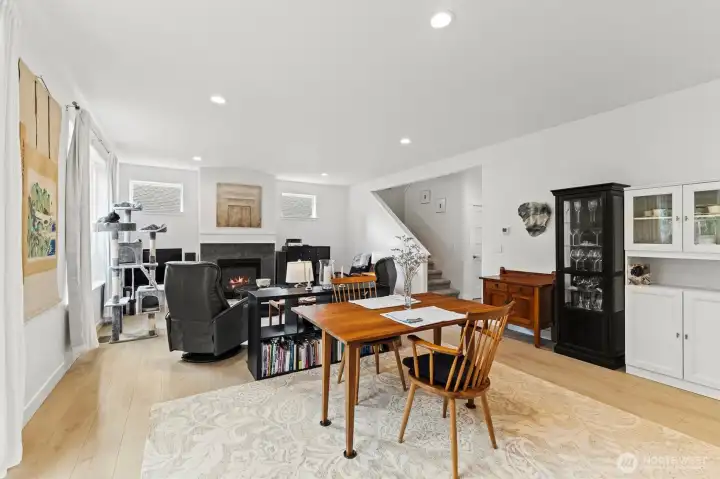 Luxury Vinyl Plank throughout lower level for easy maintenance