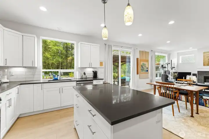 Upgraded lighting under kitchen cabinets