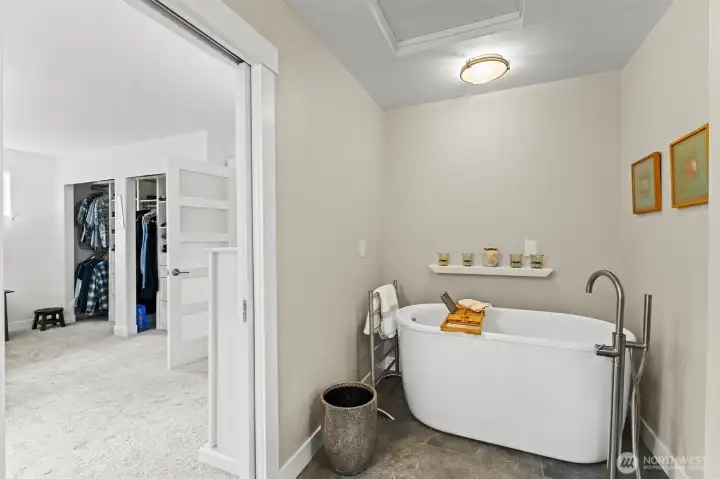 Primary Bath with an upgraded soaker tub