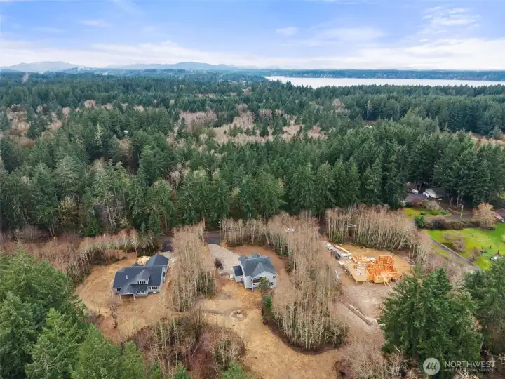 7716 Manzanita shown being framed on the right. Situated on 1.27 Acres.