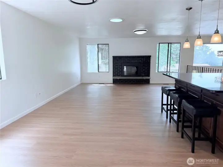 Living room view from the back sliding door
