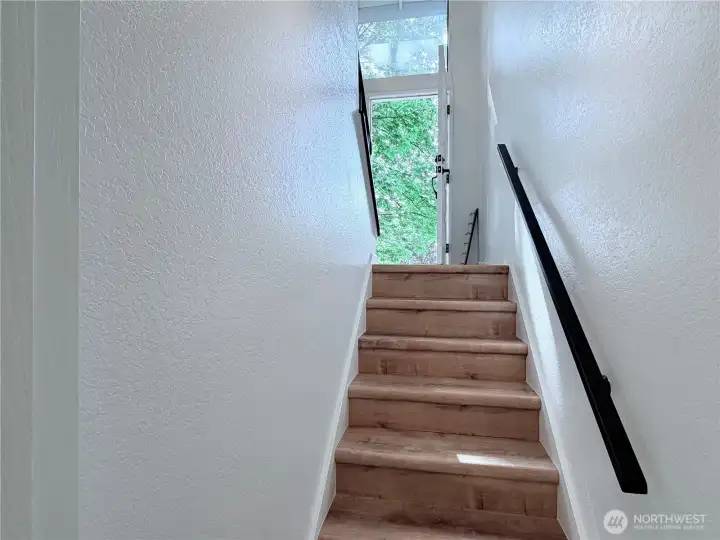 main entrance view from down stairs