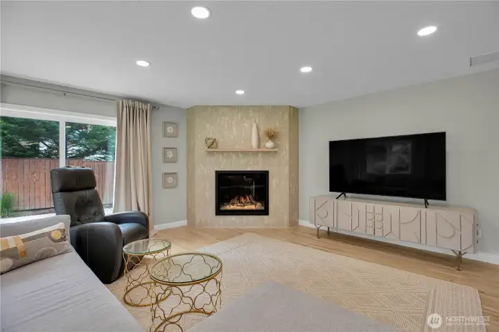 New Custom Fireplace w Venetian Plaster Finish
