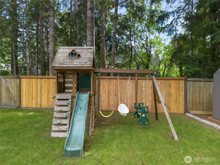 Greassy area with raised garden beds.