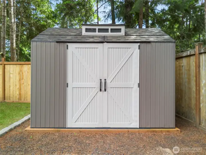 Shed for all the tools to garden and have fun in the backyard.