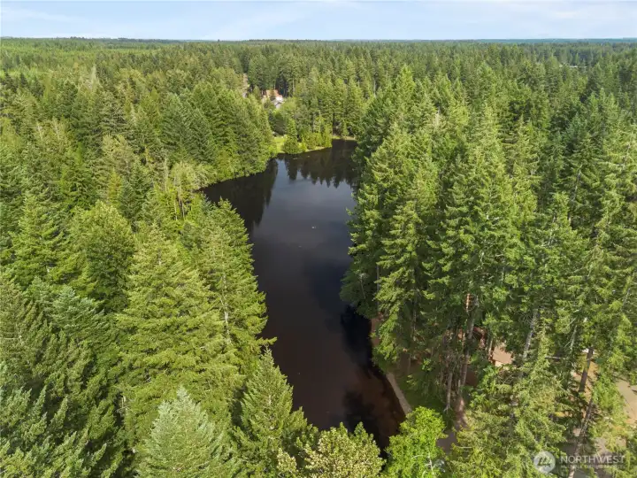 Lake Leprachaun is walking distance from the home!