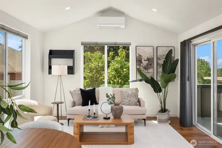 Living room is flooded with natural light Living room is flooded with natural light