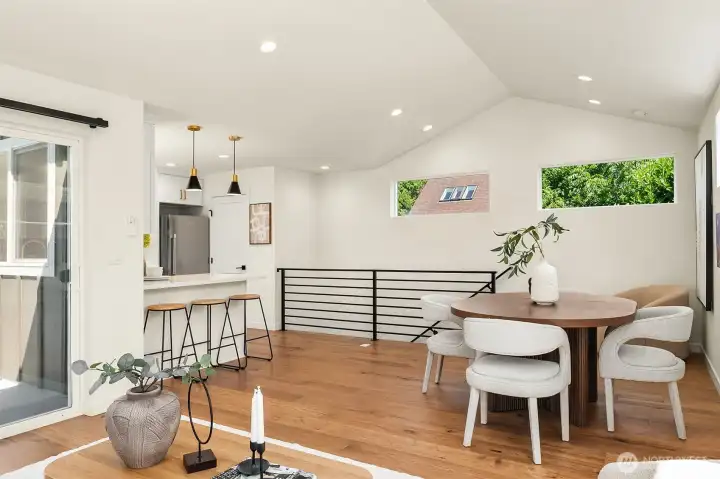Spacious living, kitchen, and dining area Spacious living, kitchen, and dining area