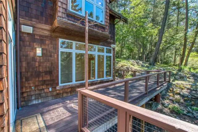 The deck wraps around the home for great flow and outdoor entertaining.