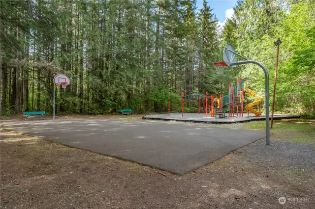 One of several outdoor playground areas