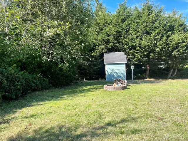 Nice and level! Small storage shed.