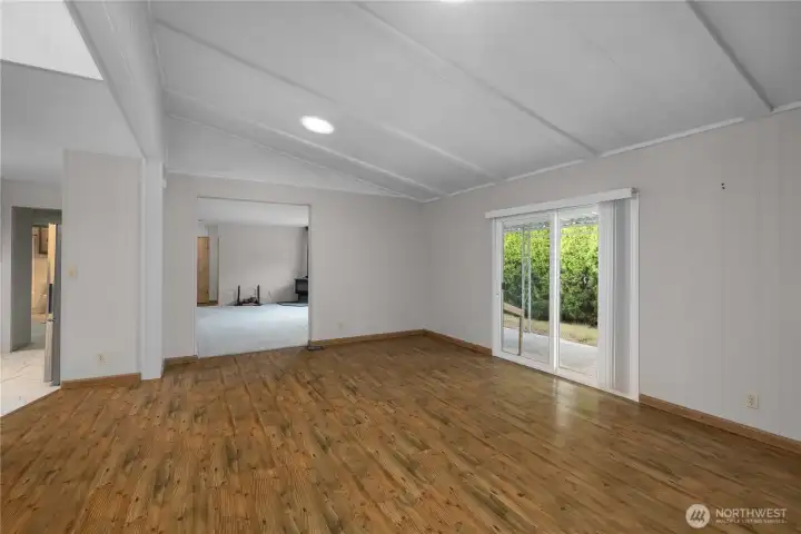 Alternate view from living room into 2nd living space off entry way!