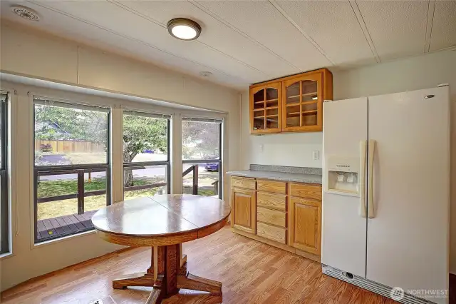 Lots of natural light and storage.