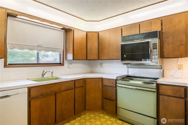 Kitchen with vintage double ovens