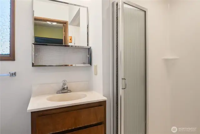 Private primary bath with walk in shower