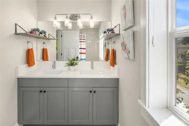 Upstairs hallway bathroom