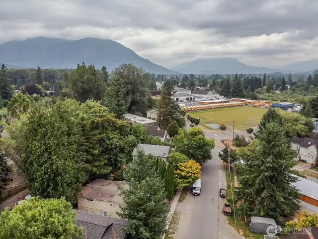 Near school district office and bus barn. Walking distance to downtown.
