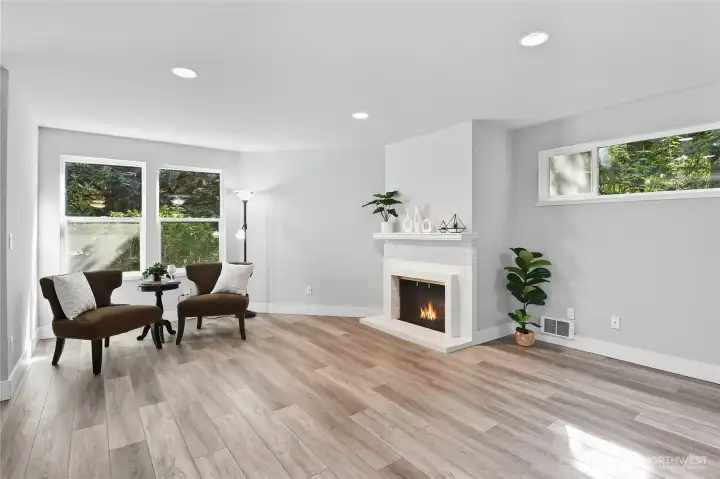 Authentic "wood" burning fireplace.