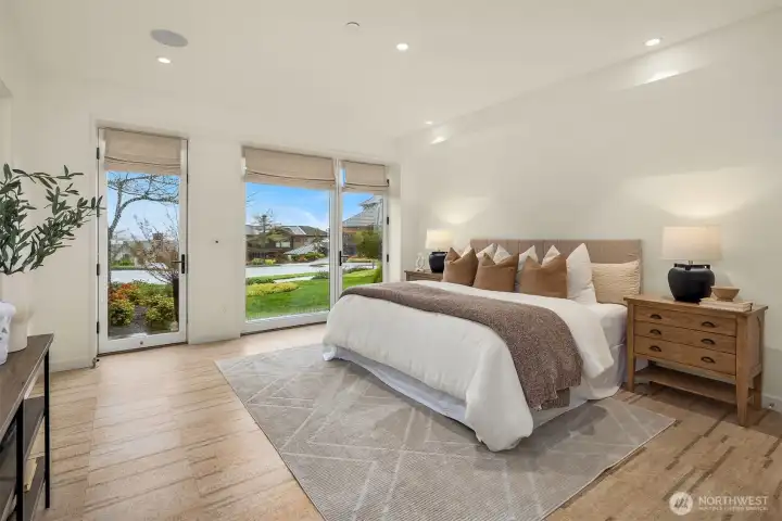 Lower level guest suite/Workout room.  This room has a connected ensuite bath.  Perfect for guests or doubles as a wonderful home gym area.