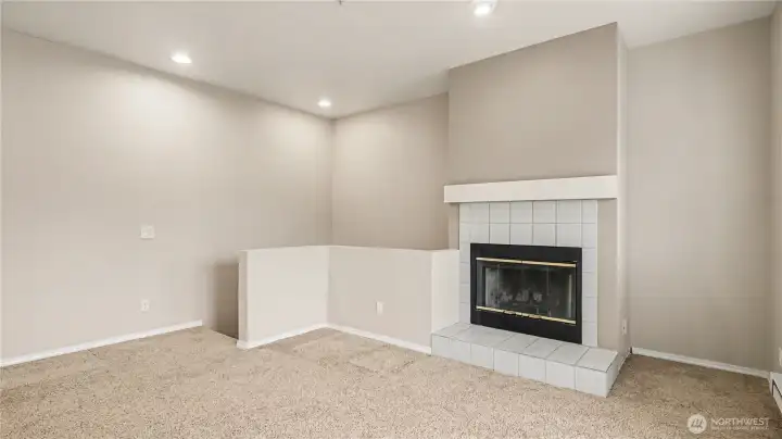 Another view of the cozy living room.