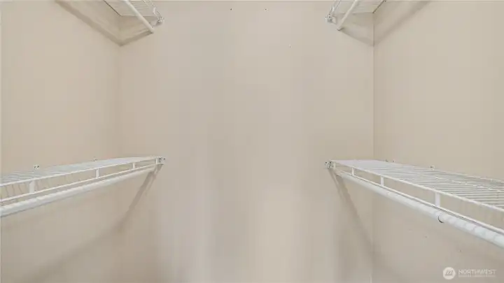 Primary bedroom boasts a walk-in closet.