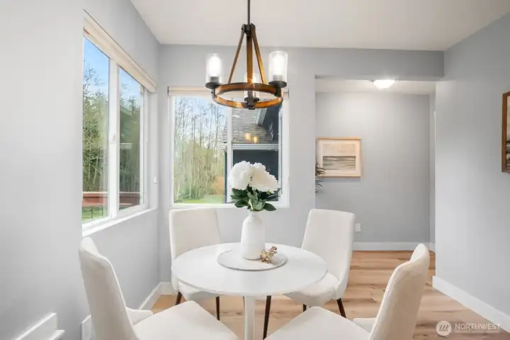 Eating area in the kitchen