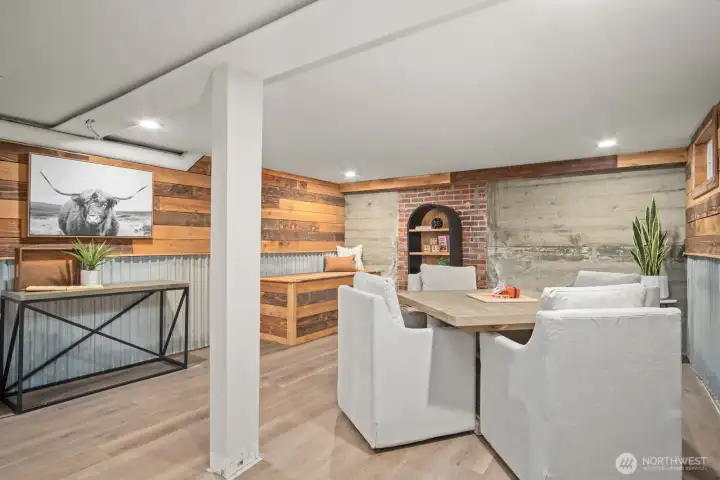 Lower level flex space